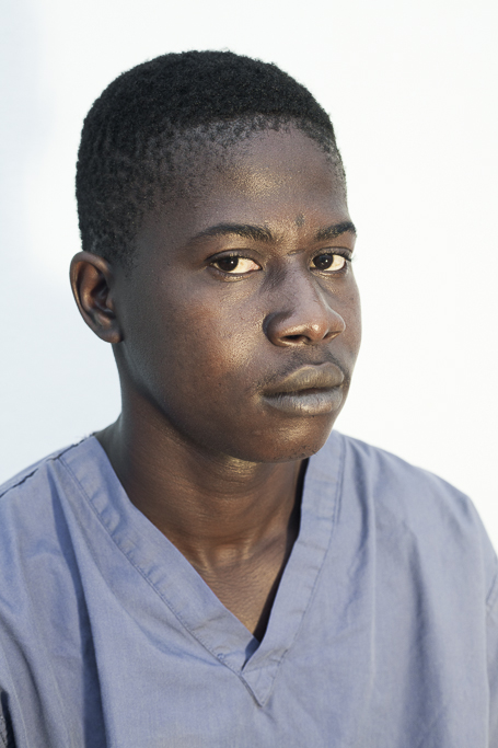 Ansu Yamba. Cleaner. Worker of the Ebola Treatement Center of Moyamba. Sierra Leone.
